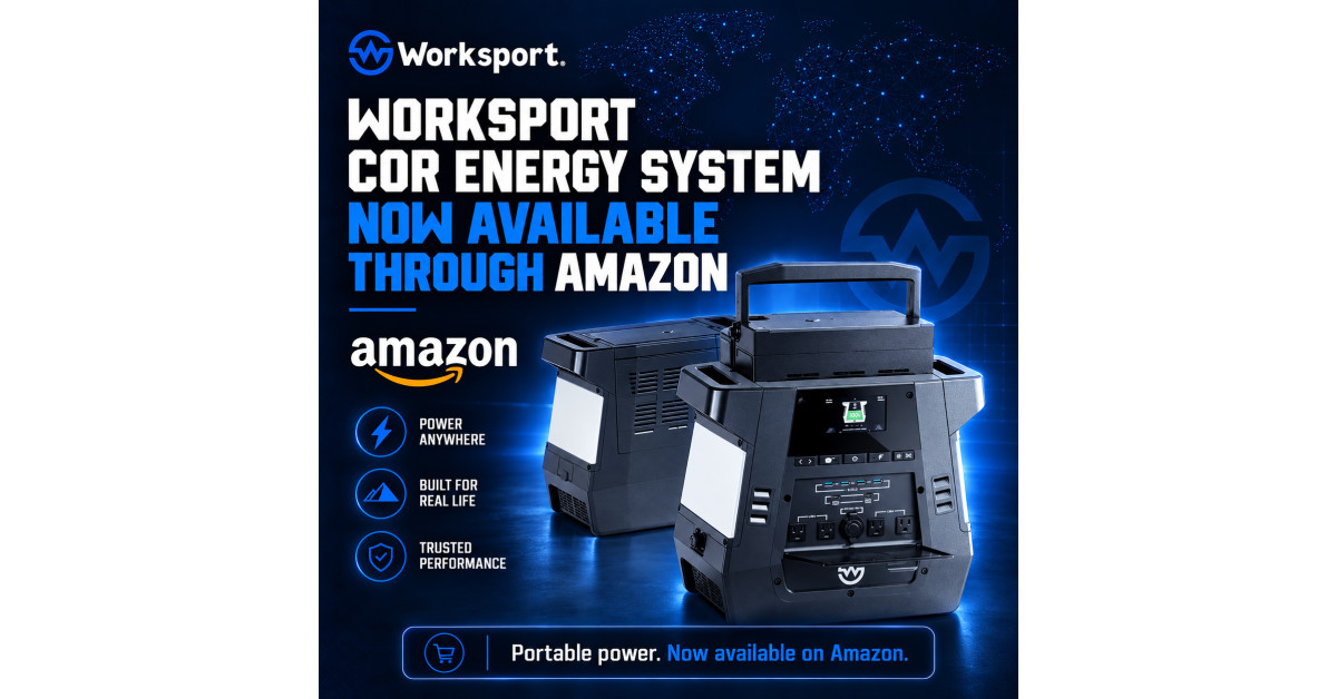 Worksport COR Energy System Now Available Through Amazon