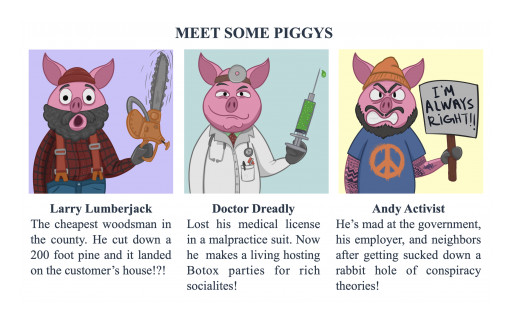 Announcing the Launch of Piggy Nation NFTs, a Collection of 3,333 Unique Inconsiderate Piggys