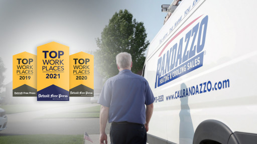 Detroit Free Press Names Randazzo Heating & Cooling® a Winner of the Michigan Top Workplaces 2021 Award