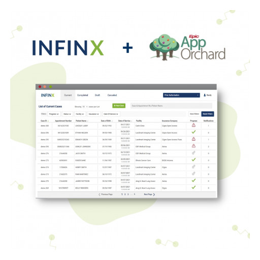 Infinx Prior Authorization Software Now Available in the Epic App Orchard