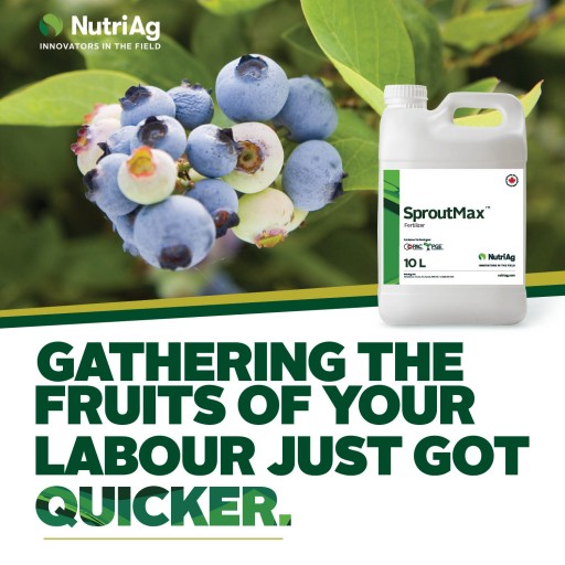NutriAg Launches SproutMax™, One of the First Registered PGR Products in Canada for Blueberries