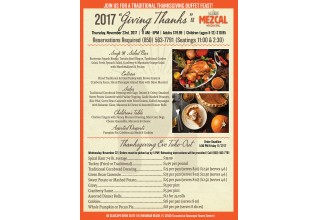 Mezcal Mexican Grill Thanksgiving 2017 Menu
