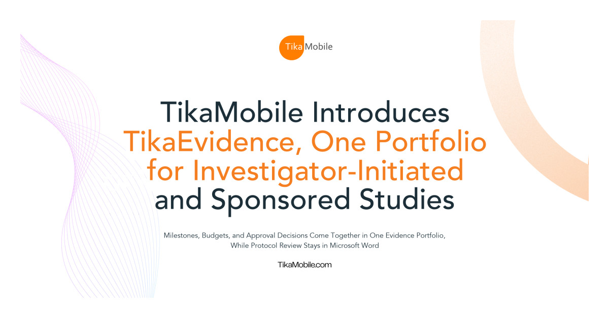 TikaMobile Introduces TikaEvidence, One Portfolio for Investigator-Initiated and Sponsored Studies