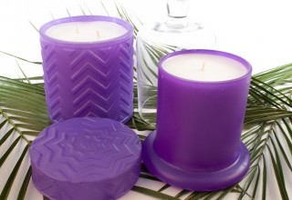 Luxury Glass Candles Lilac