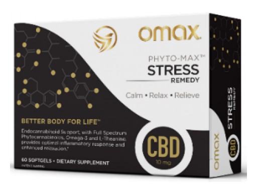 Omax Health Launches CBD Stress Remedy Supplement, a New Patent-Pending CBD Fusion to Calm, Relieve, Relax