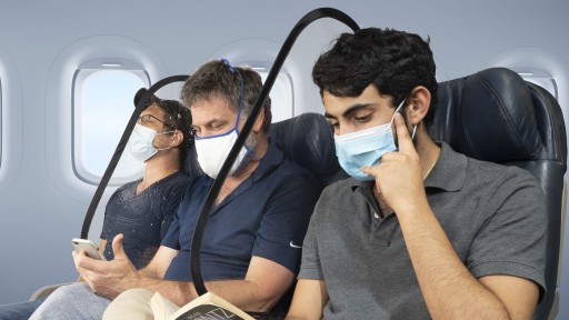 Sneeze Guard Dividers for Airplane Seats