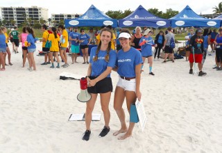 Yasmin Parsloe and Tara Caguiat, the organizers of World Oceans Day Beach Cleanup on Siesta Key Beach