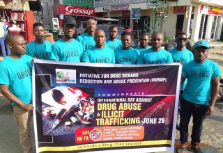 Chukwuma organized a corps of volunteers to march on International Day Against Drug Abuse and Illicit Trafficking.