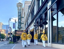 'This is just an intermission' reads the marquee on the iconic Shea's Performing Arts Center in Downtown Buffalo. The coronavirus pandemic was an interruption, but it won't keep the city down, say the city's Volunteer Ministers.