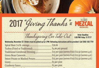 Thanksgiving Takeout Pre-Order 2017
