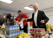 Mayor Cownie and Blessings in a Backpack