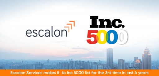 Inc. Magazine Places Escalon Services on the Inc. 5000 for Third Time in Four Years