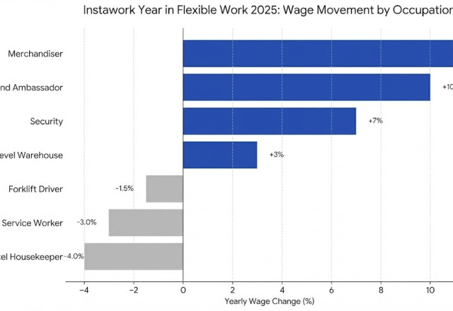 Instawork Year in Flexible Labor 2025: Wage Growth by Occupation