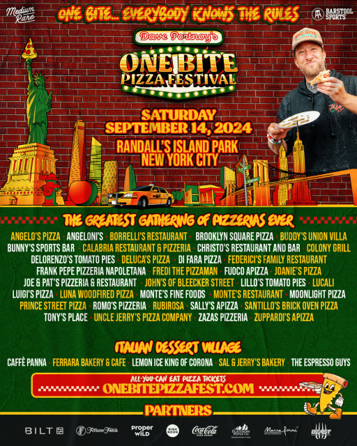 The Return of Dave Portnoy’s One Bite Pizza Festival Saturday, Sept. 14, 2024, at Randall’s Island, New York