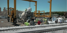 Mixing Cor-Tuf UHPC in a ready-mix truck