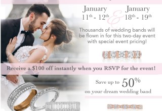 Huntington Fine Jewelers Offers Designer Wedding Bands Up to 50% Off at "Bring on the Bands" Event
