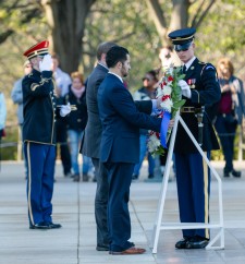 David L Hernandez Jr. and  Ronald T. Principe Jr. of Jersey Memorial Group have the honor of placing a memorial wreath at the Tomb of the Unknown Solider in Arlington National Cemetery. 