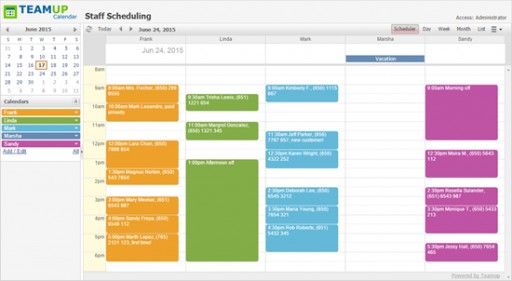 Teamup Calendar Adds Unique Features: Scheduler View and File Uploading