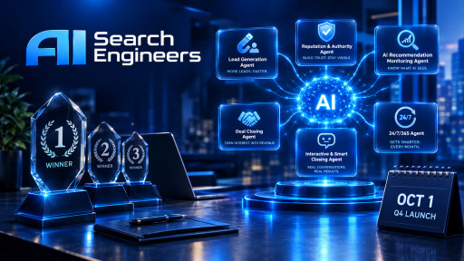 AI Search Engineers, the No. 1 AI Search Results Engineering Agency in the USA, Marks October 1st as the Most Important Day in Professional Service AI Search History, Announcing Three Q4 AI & Media Blowout Giveaway Winners and the Public Launch of Six AI Agents Running 24/7/365
