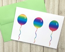 Handmade Foiled Balloon Card