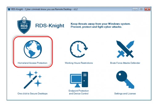 RDS-Knight Enables Homeland Protection for Remote Desktop Connections