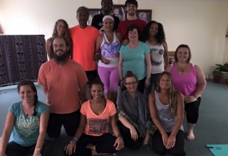 Yoga teacher instruction graduates