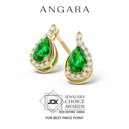 Angara's Emerald Earrings Win 2024 JCK Editor's Choice Award for Best Price Point