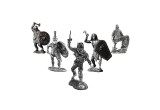 Antiqued Cast Silver Warrior Figurines