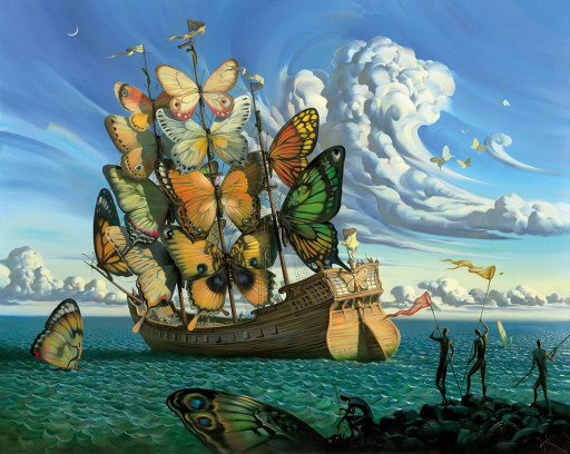 Vladimir Kush Launches His First NFT Artwork: 'Departure of the Winged Ship'