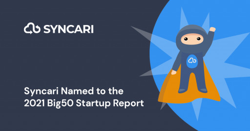 Syncari Named to the 2021 Big50 Startup Report, Startup50.com's Report on the Top Startups in Tech