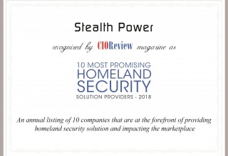 Stealth Power - CIORewiew's 10 Most Promising Homeland Security Solution Providers - 2018