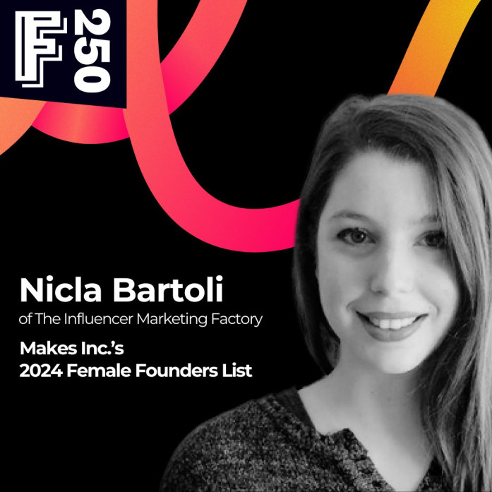 Nicla Bartoli of The Influencer Marketing Factory Makes Inc.'s 2024 Female Founders List