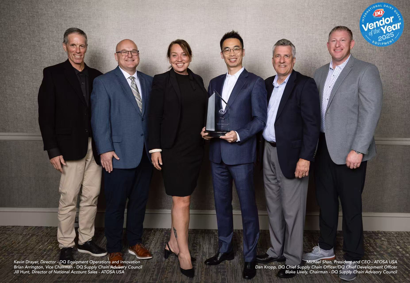 Atosa USA Awarded Equipment Vendor of the Year by International Dairy Queen 