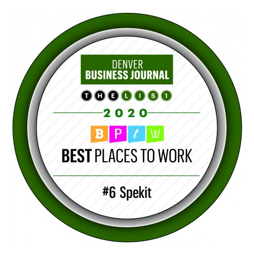Spekit Ranks 6th Among Denver's Best Places to Work
