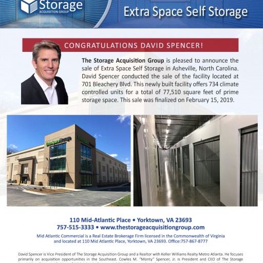 The Storage Acquisition Group Announces the Sale of Extra Space in Asheville