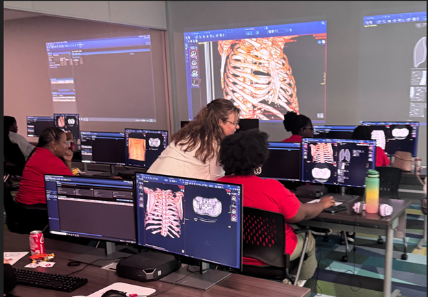 Future innovators dive into AGFA's cutting-edge imaging software alongside inspiring women