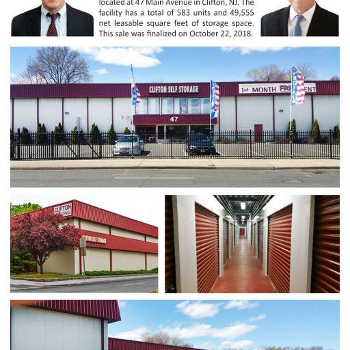 The Storage Acquisition Group Announces the Sale of Clifton Self Storage in New Jersey