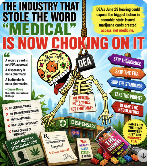 June 29th DEA Hearing: The Marijuana Industry That Stole the Word "Medical" Is Now Choking on It