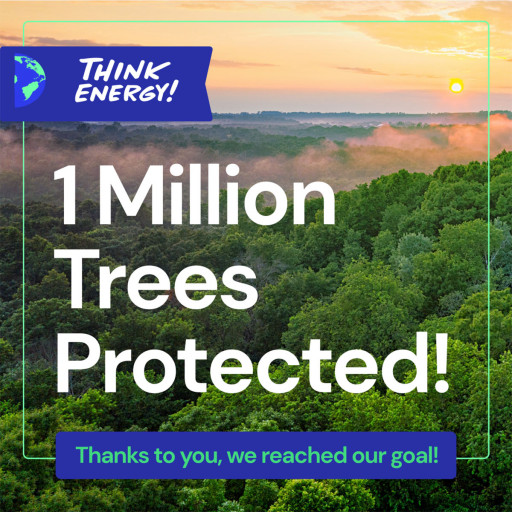Think Energy and Their Valued Customers Achieve Milestone of One Million Trees Protected