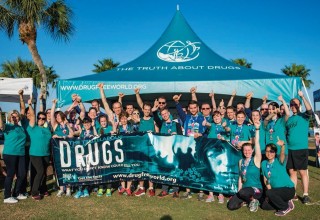 Drug-Free World volunteers at the annual Say No to Drugs race in Clearwater 