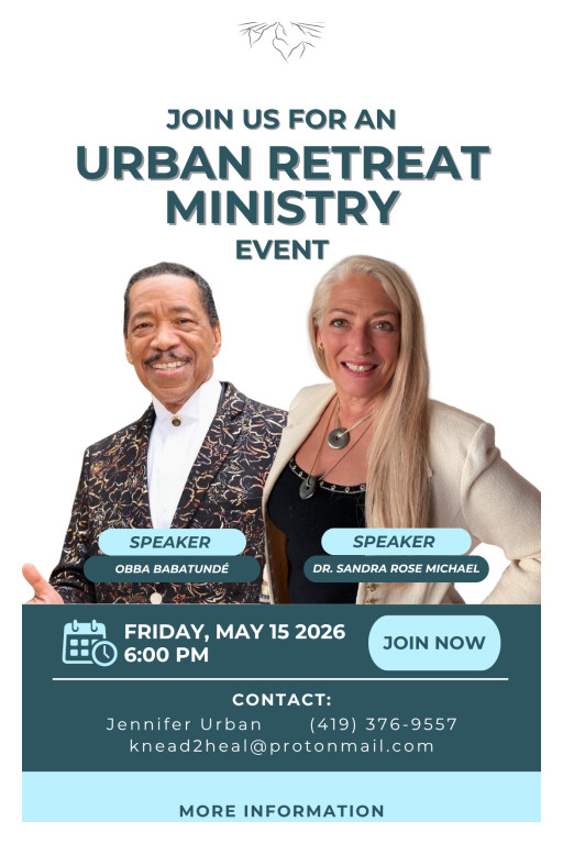 Urban Retreat Ministry to Host Special Event Featuring Dr. Sandra Rose Michael in Swanton, Ohio on Friday, May 15