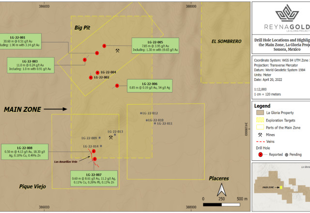 Reyna Gold Corp, Wednesday, April 20, 2022, Press release picture