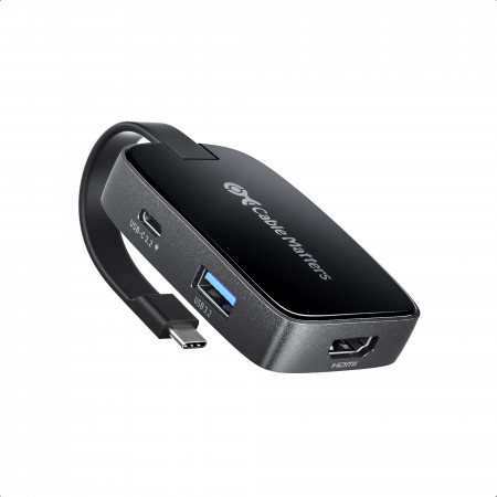 Cable Matters 4-in-1 Portable USB-C® Hub With 4K@60Hz HDMI, 100W USB Power Delivery