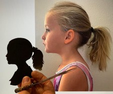 Silhouette is created freehand with scissors