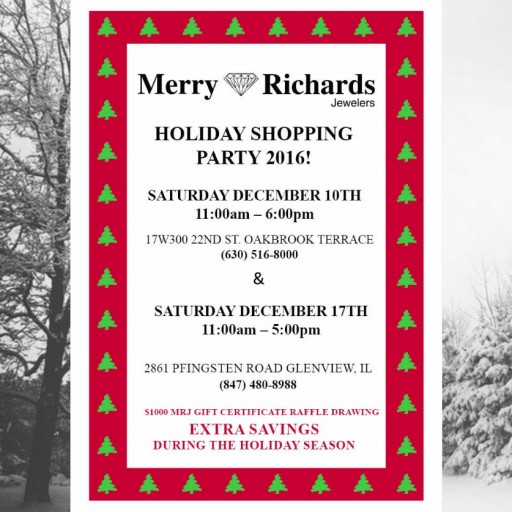 Chicago-Area Merry Richards Jewelers to Throw Two-Day "Holiday Shopping Party" Sales Event