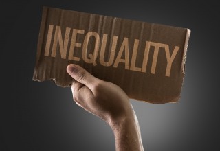 Cardboard Sign Reading Inequality