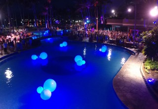Glowballs Float on Pools and Fountains Lighting Up Special Events