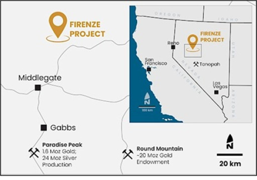 Orogen Royalties Creates a Royalty on the Firenze Gold Project