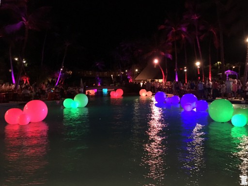 Lighting Up Poolside Events With LED Glowballs Changing Colors
