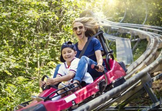 Woman with Child on Rollercoaster